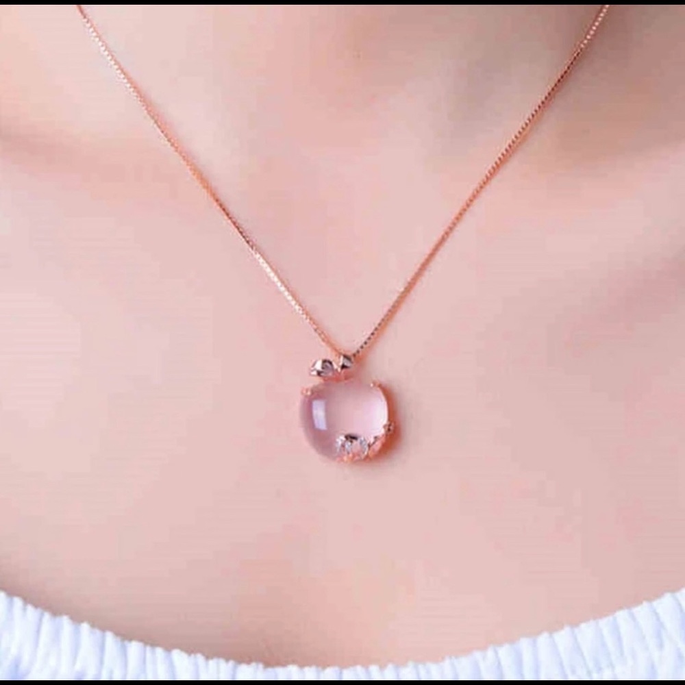 Pink apple pendant